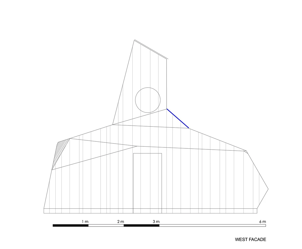 Architectural drawing of Călțun Shelter