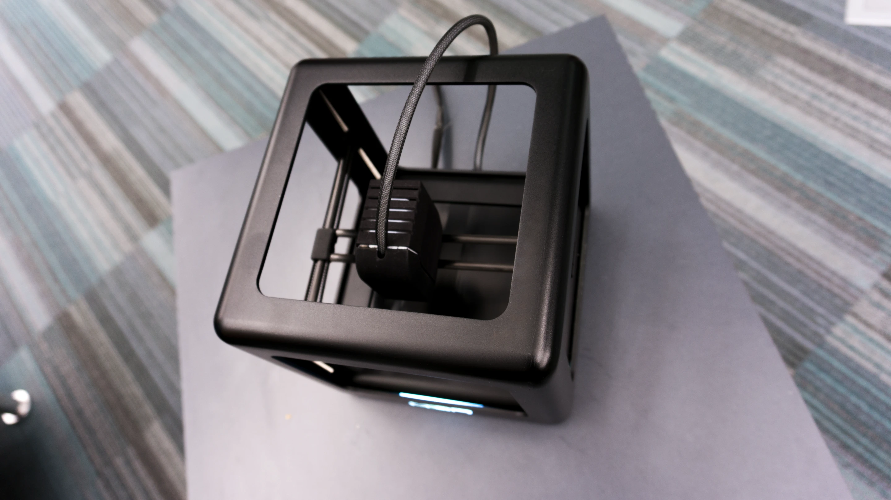 The Micro features a sensor built into the print head, providing auto-leveling and auto-calibration (Photo: M3D)