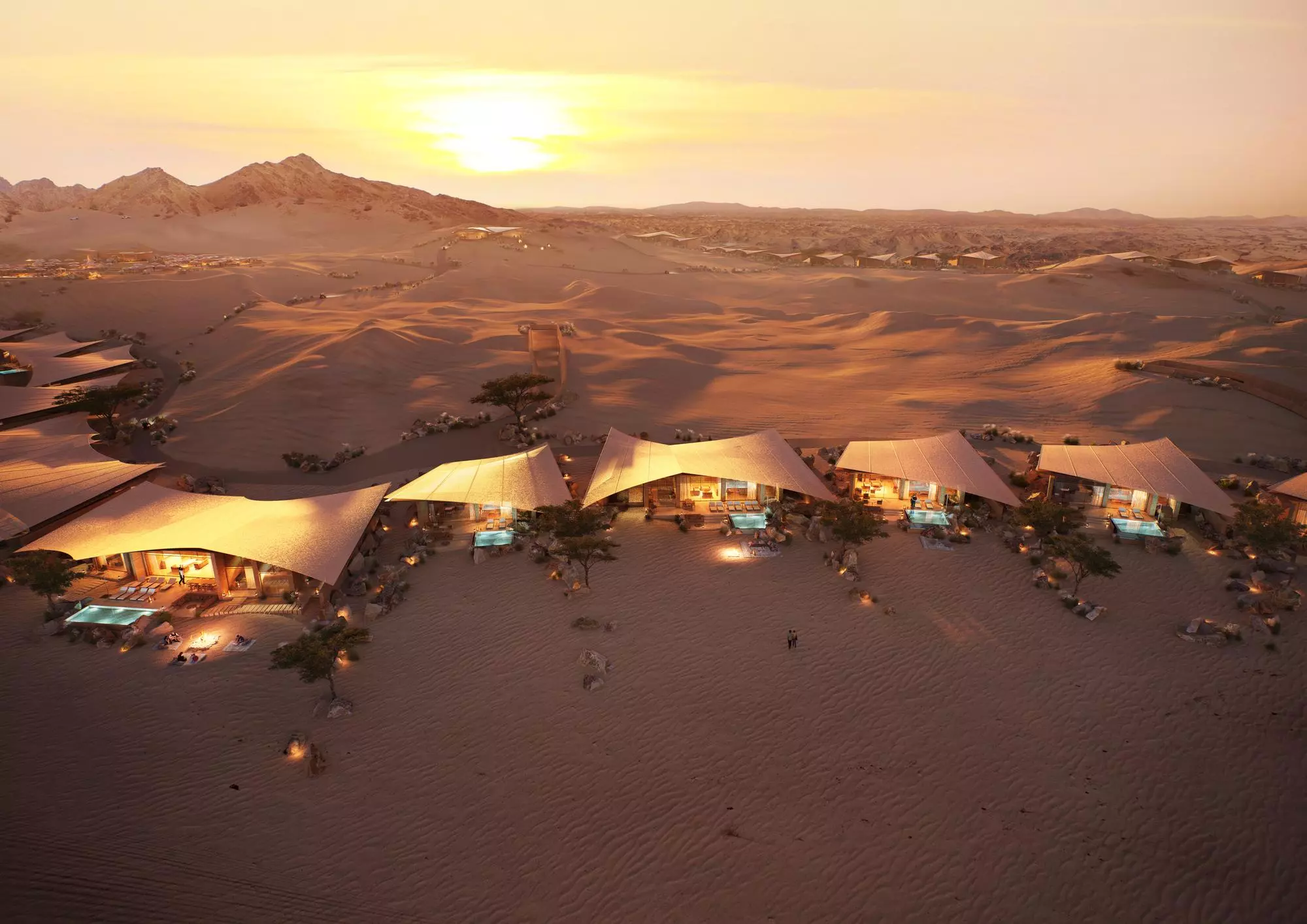 Southern Dunes will consist of 40 hotel villas spread across the sand in Saudi Arabia