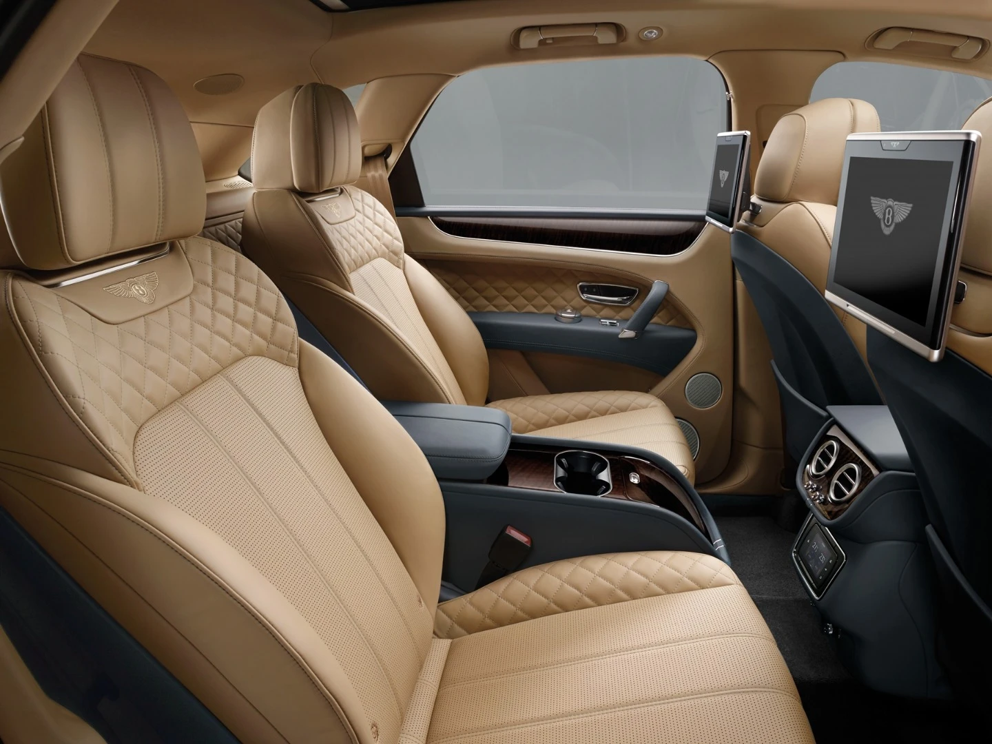 The Bentayga has rear seats that can be adjusted in 18 different ways, and feature massage and ventilation functions
