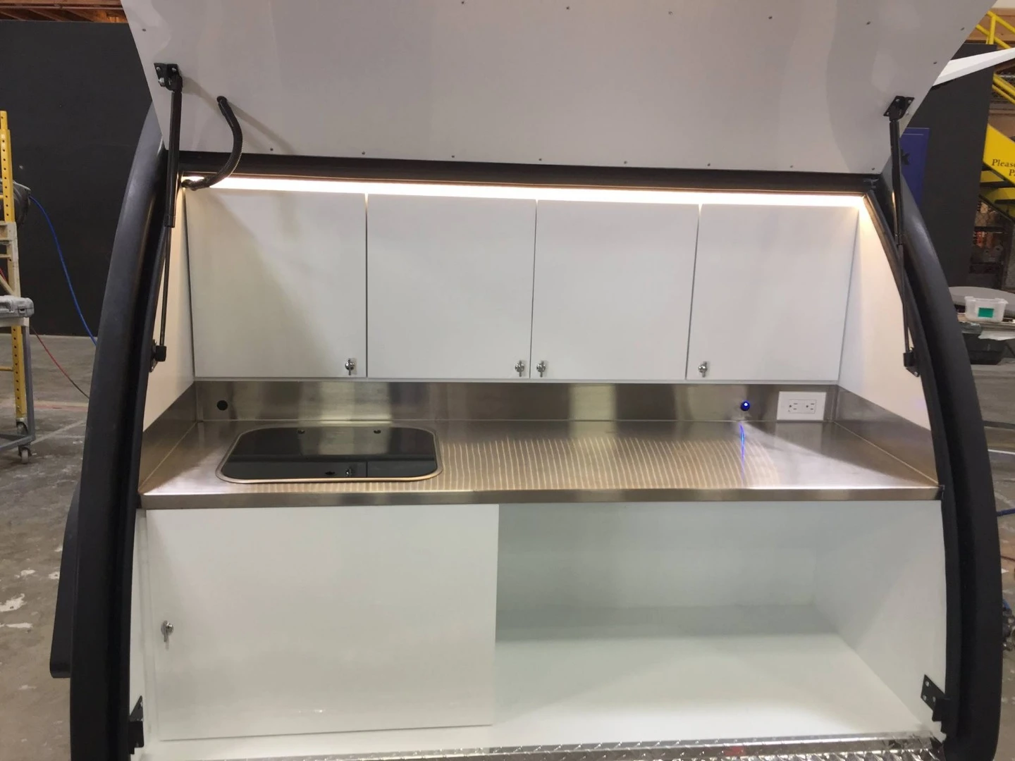 Bean galley with stainless steel countertop option