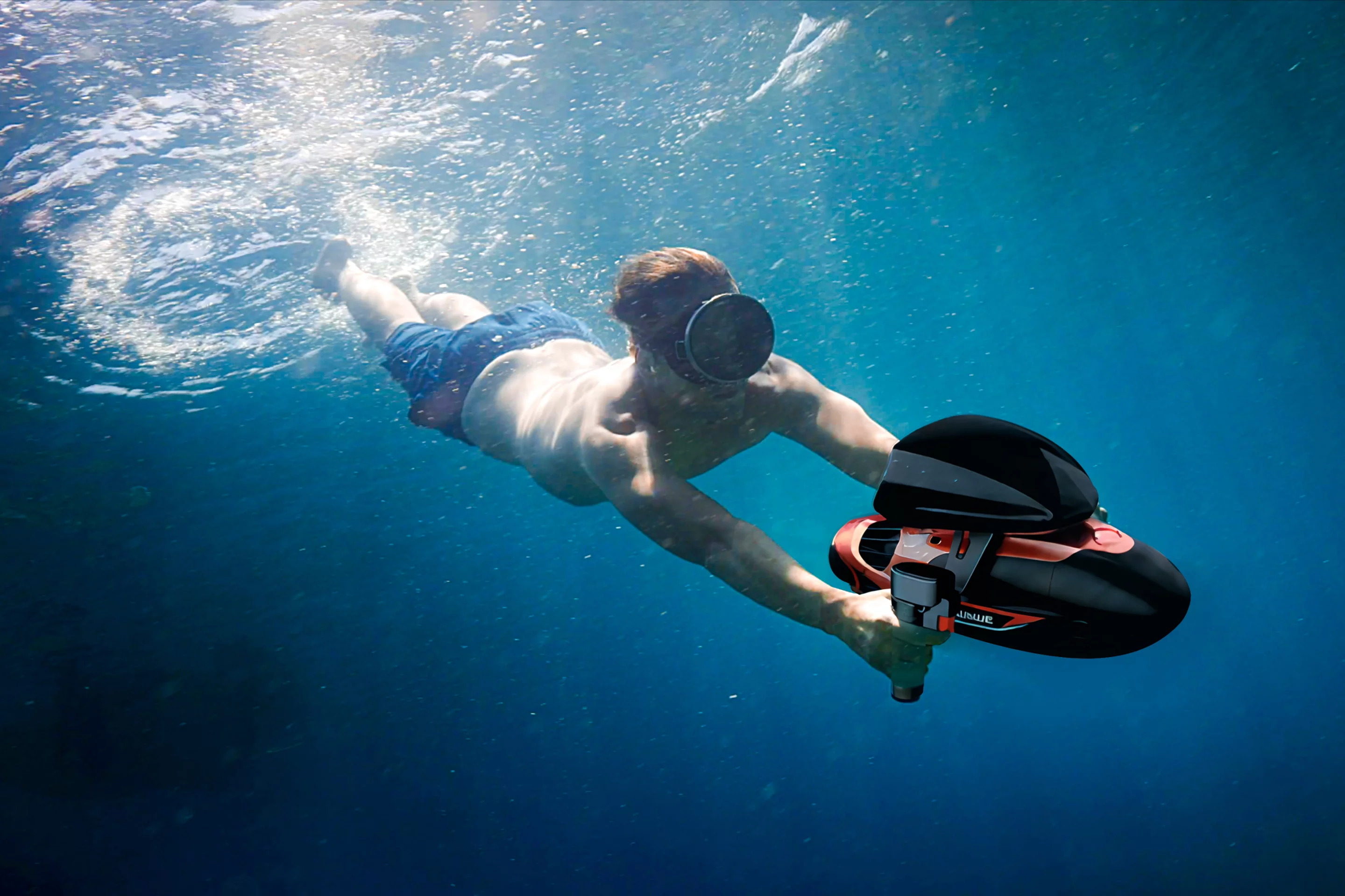 The Sublue Vapor has a top speed of 10 km/h (6 mph) – about twice as fast as most people can swim
