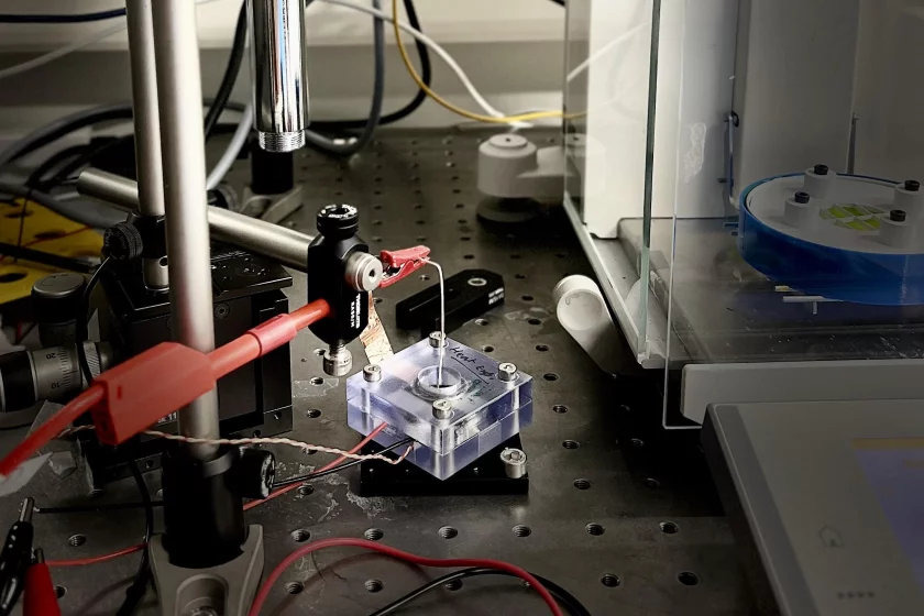 An experimental setup designed to test the technology under controlled conditions