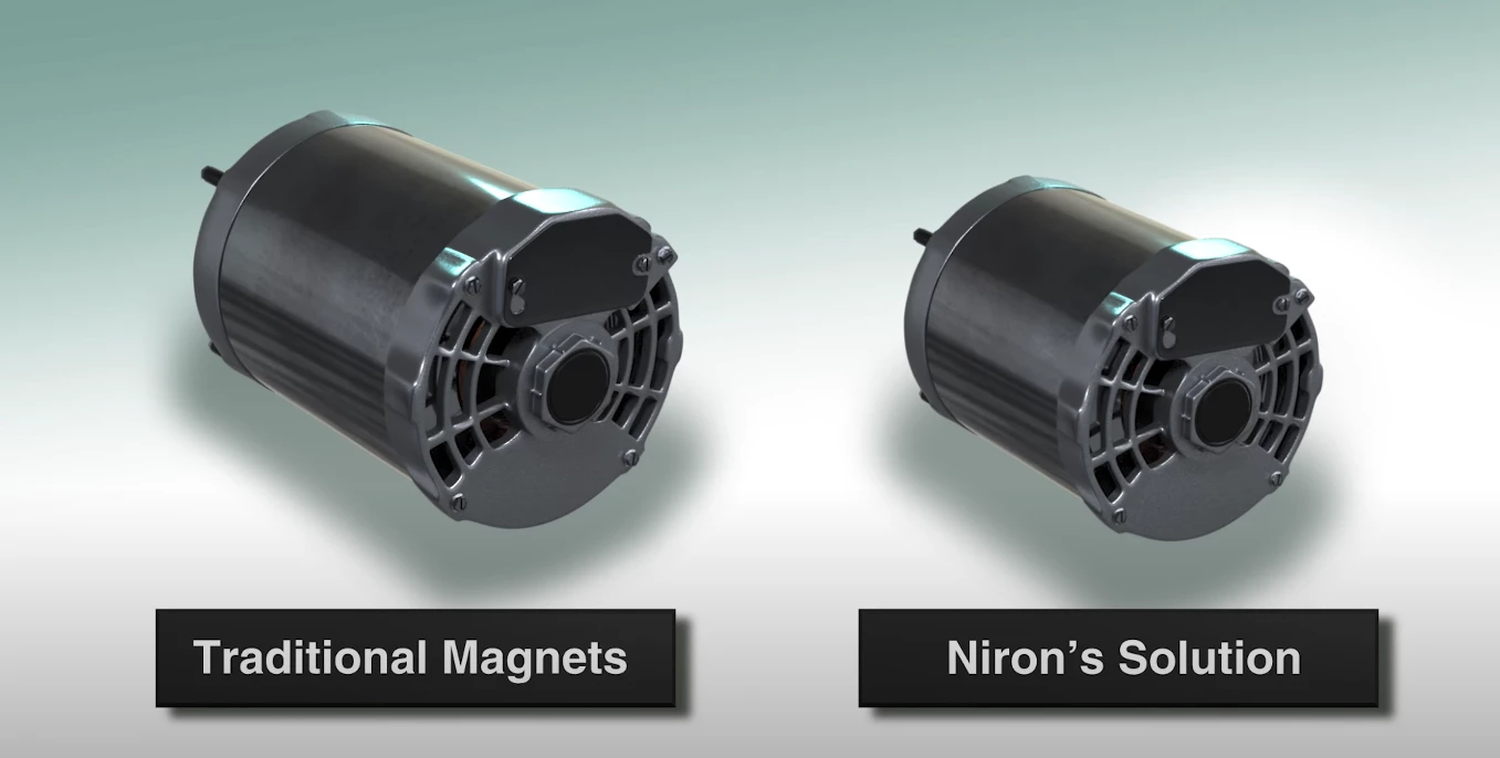 Niron believes its iron nitride Clean Earth Motors will offer smaller packaging than traditional permanent magnet motors