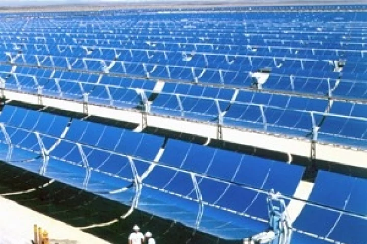 The world's largest solar power facility, located near Kramer Junction, California, consists of five Solar Electric Generating Stations and covers more than 1,000 acres.