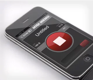 The MIDI Memo Recorder app is freely available from the Apple store