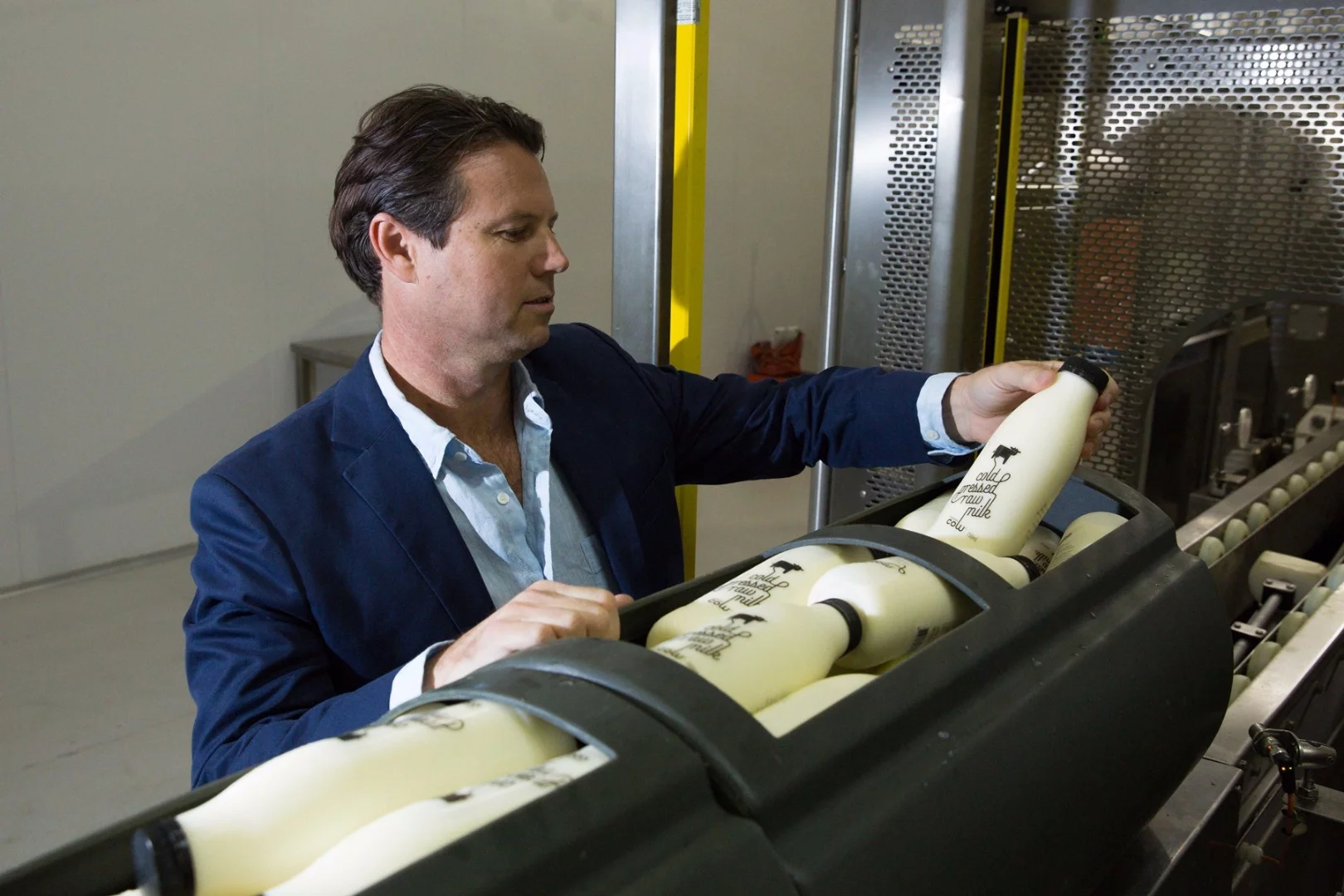 The cold pressed milk is reported creamier and more vitamin-rich than conventionally processed milk