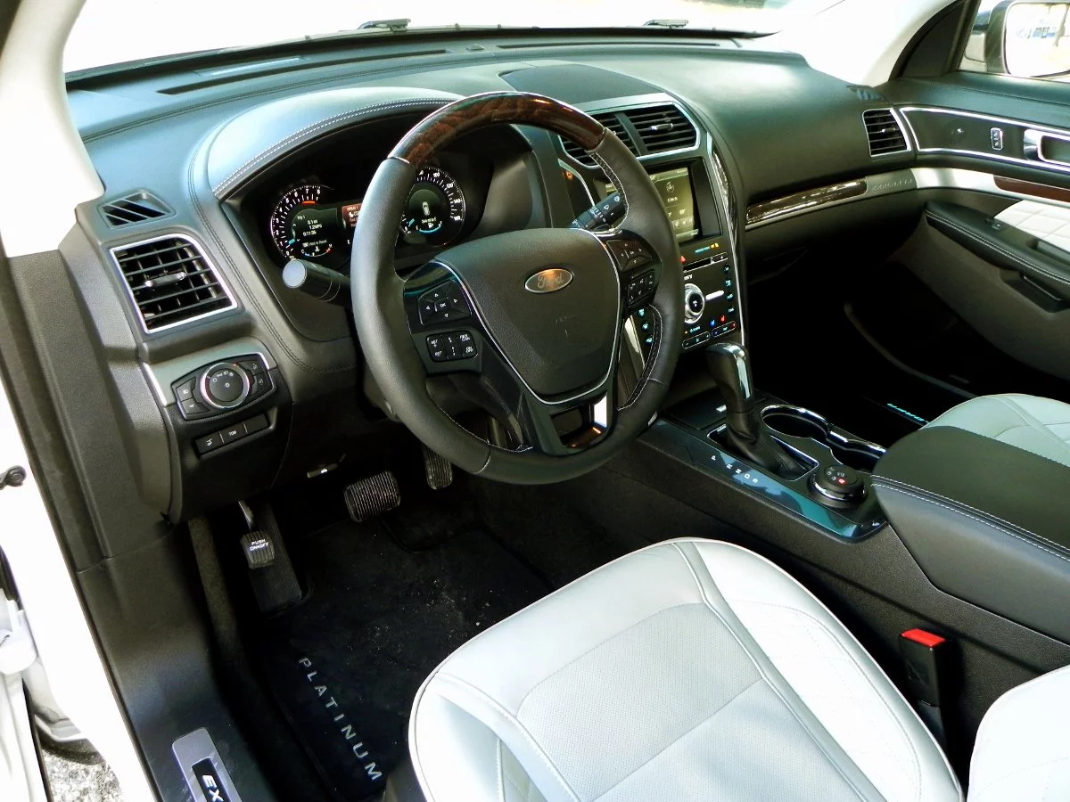 The dual-panel sunroof, adaptive cruise control, authentic aluminum and wood interior trim, and LED fog lamps are included in the Platinum package