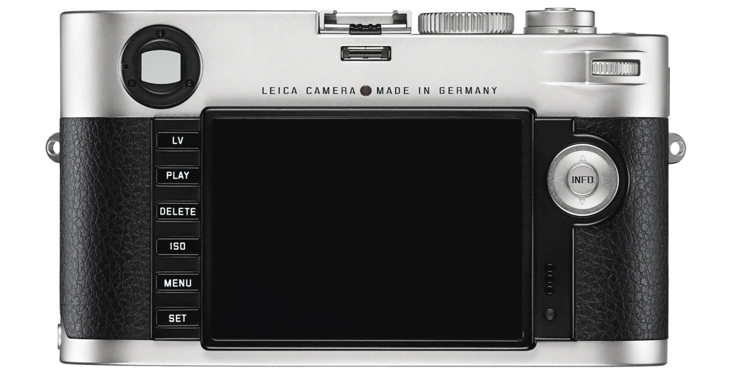 The Leica M features a 24 megapixel full-frame 35mm format CMOS sensor and a Leica Maestro processor