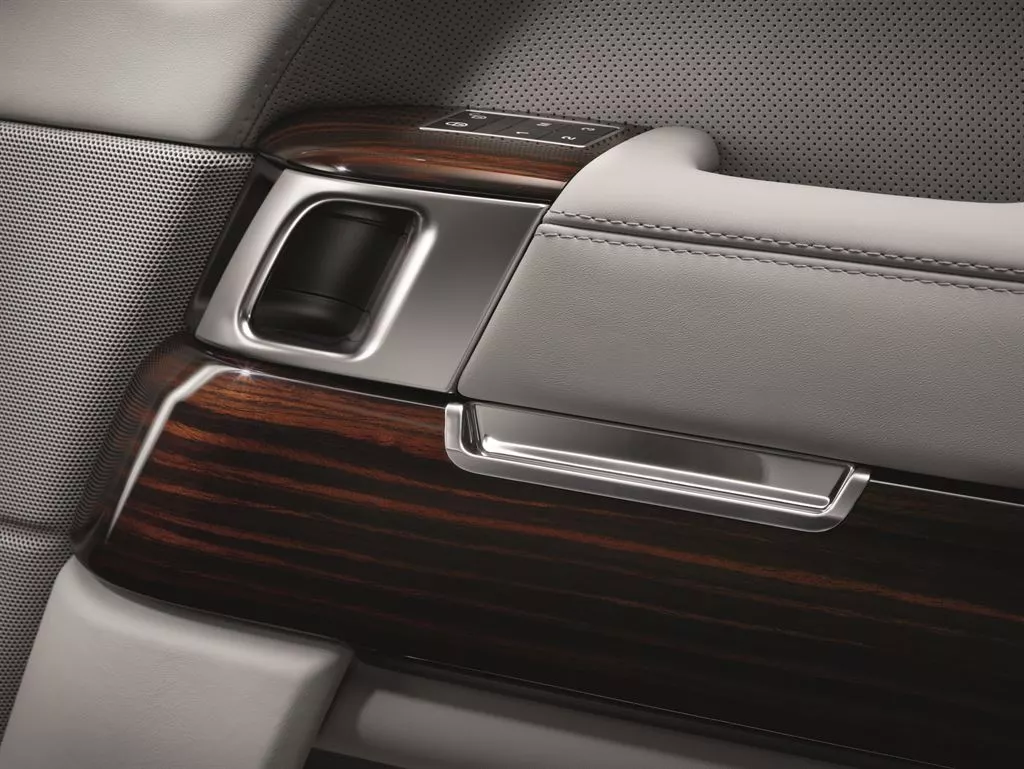 The Range Rover SVAutobiogaphy has woodgrain paneling