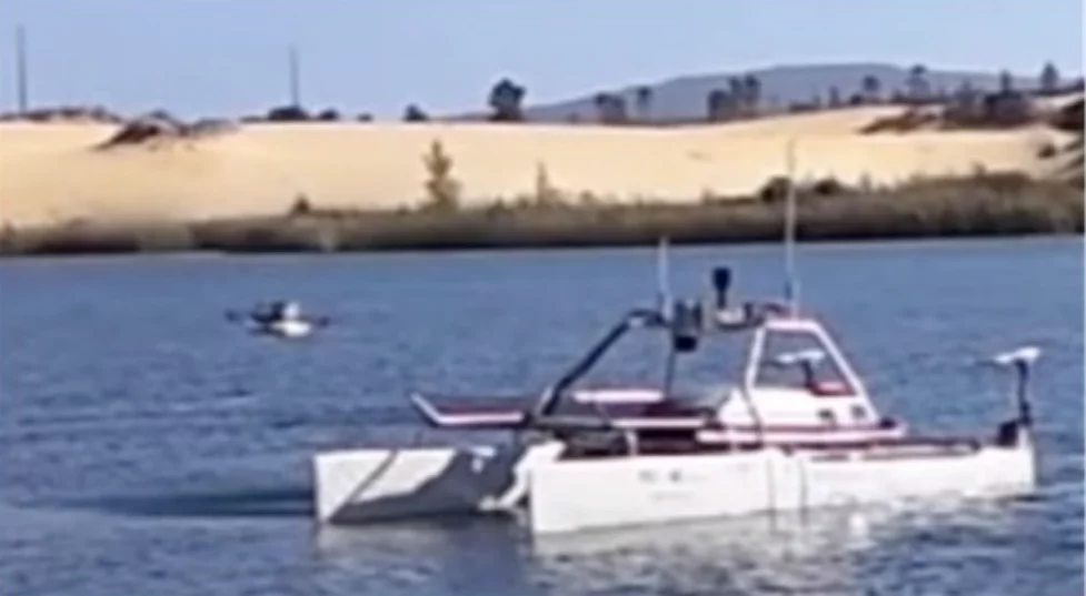 The ASV deploying the UAV
