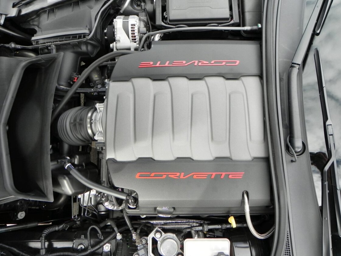 The big V8 purrs contentedly at idle