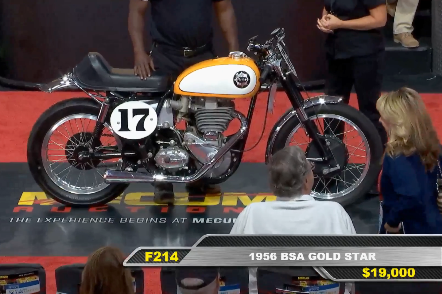 1956 BSA Gold Star | High Bid: $19,000 | Estimate: $20,000 - $30,000 | Auctioneer: Mecum | Lot F214 | Auction Description