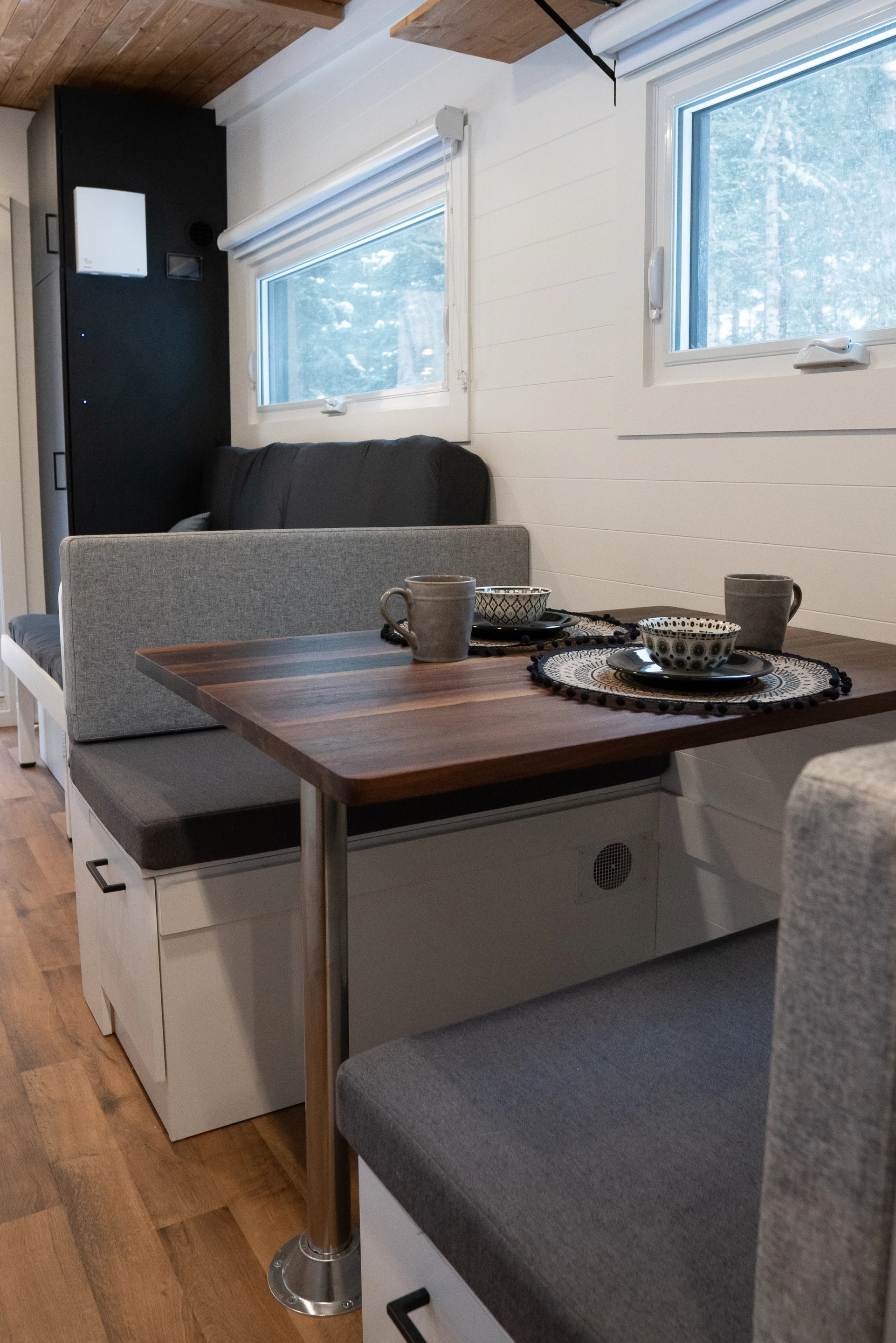 The Nomad 5th Wheel's dining area seats up to four people