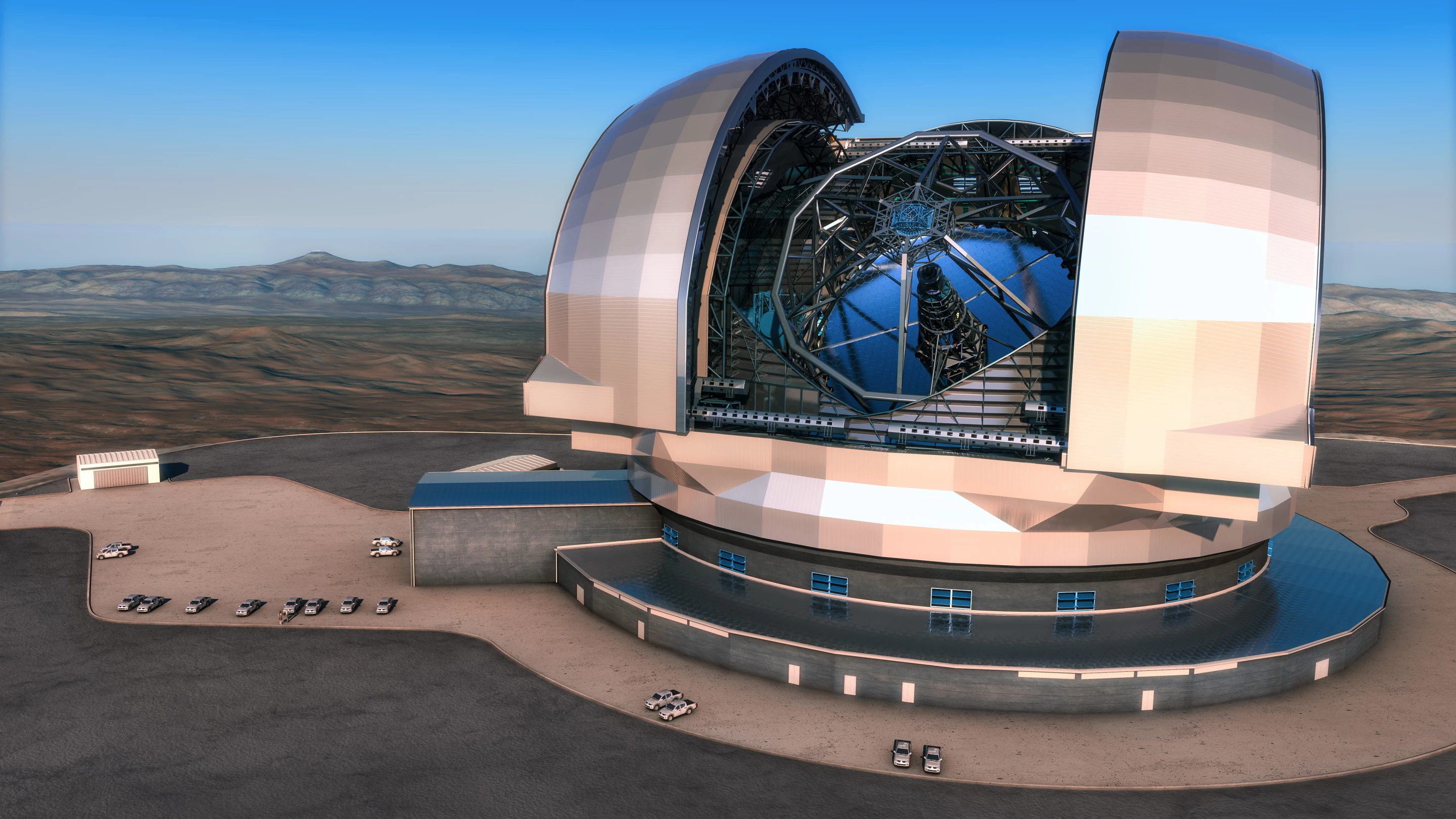 An artist's impression of the E-ELT (ESO/L. Calçada)