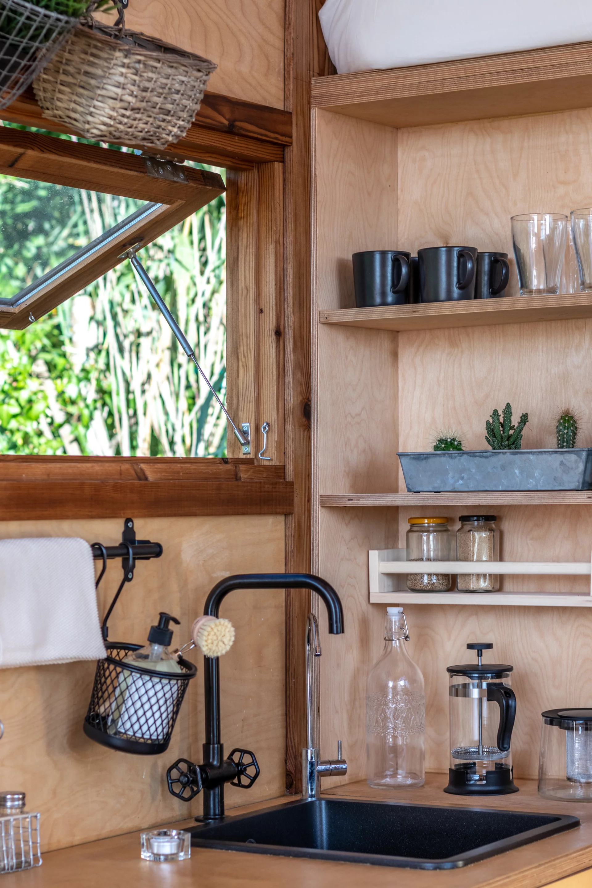 The Ursa's interior is finished in birch plywood