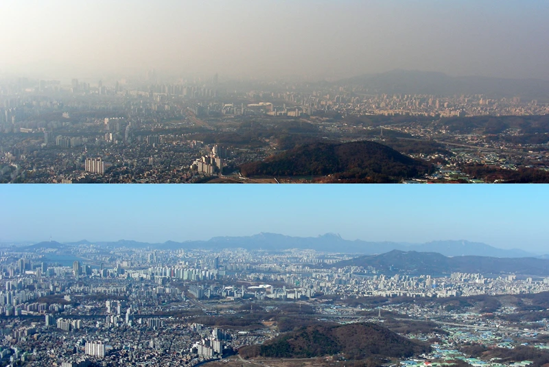 Air quality information is recorded by 27 monitoring stations located throughout the city