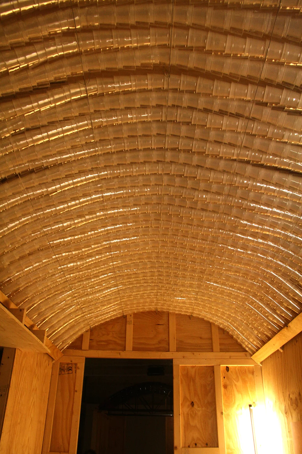 Plastic cup roofing, 13th International Architecture Exhibition of la Biennale di Venezia – Common Ground (Photo: Bridget Borgobello)