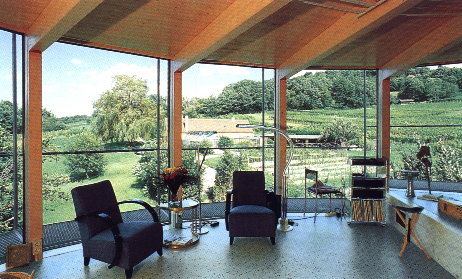 Looking out over the vineyards from the Heliotrope in Freiburg