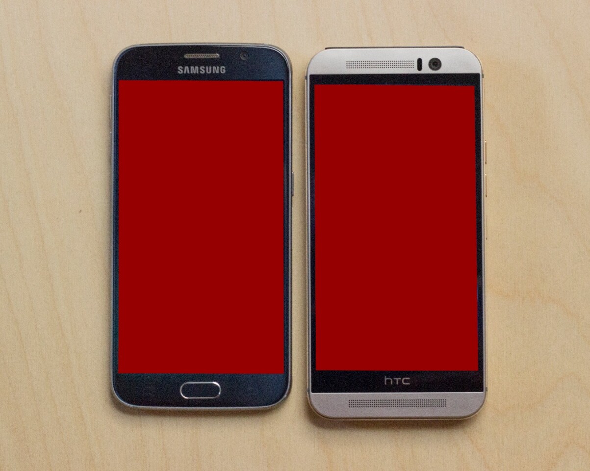 The Galaxy S6 has a 4 percent bigger display
