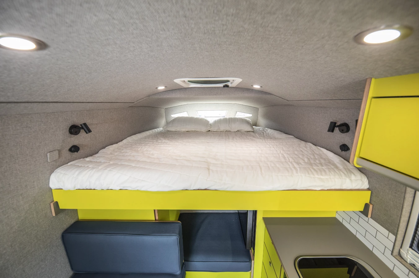 The end of the bed slides out to create a proper double