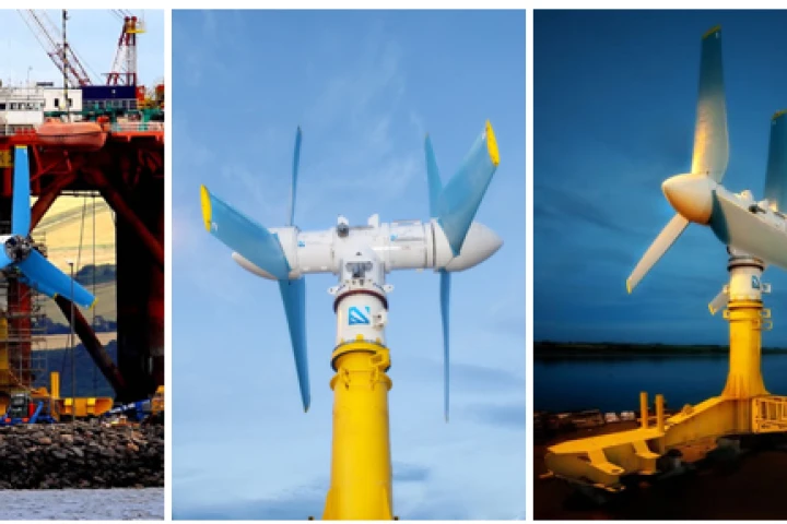 Atlantis Resources Corporation's tidal power turbine before installation on the sea floor