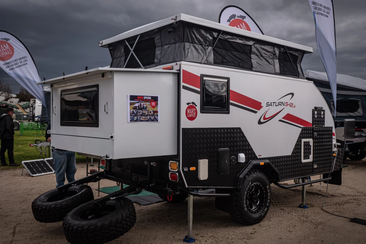 The Mars Saturn 13 on display at the National 4x4 Ourdoors Show in Melbourne