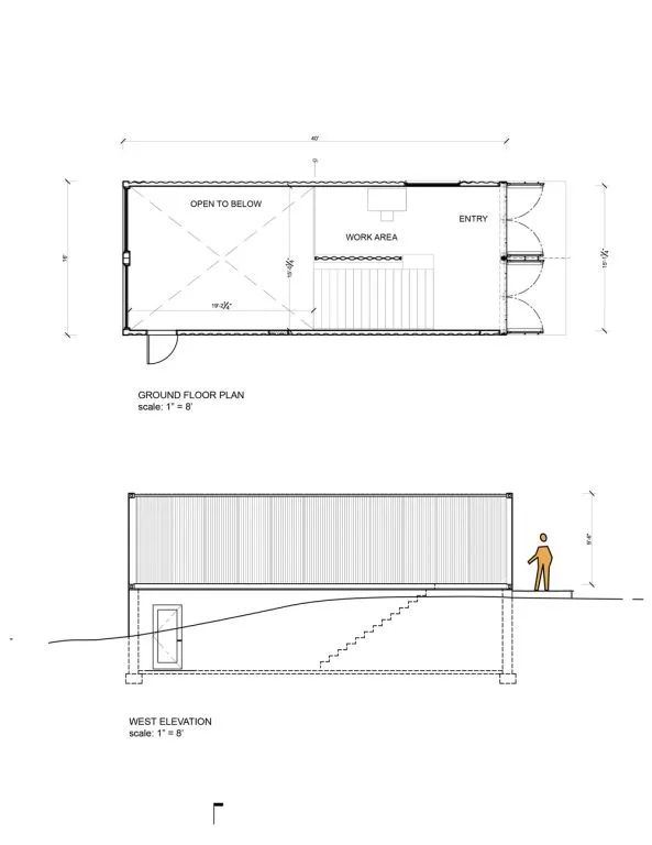 Container Studio plans by MB Architecture