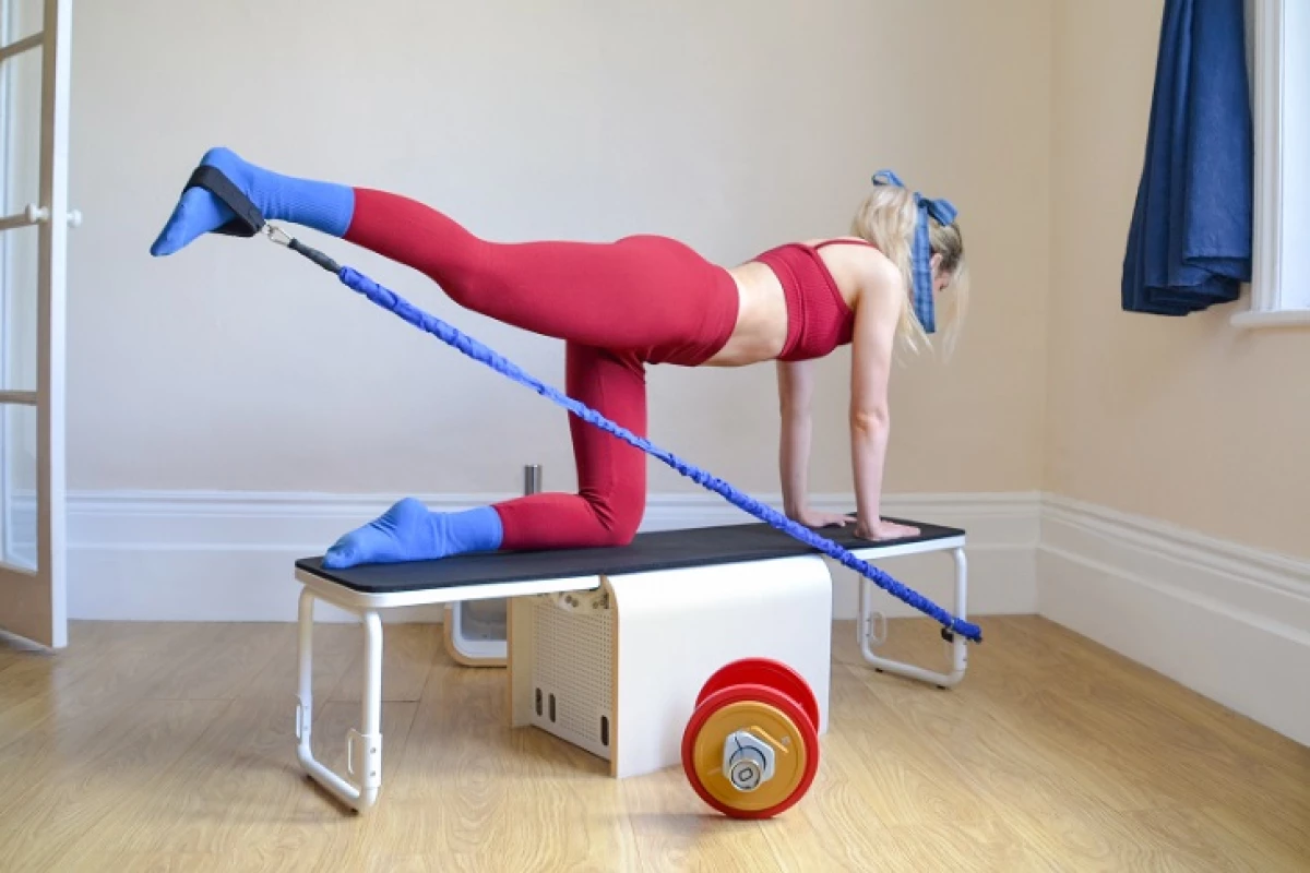 Non-slip feet provide stability during exercise