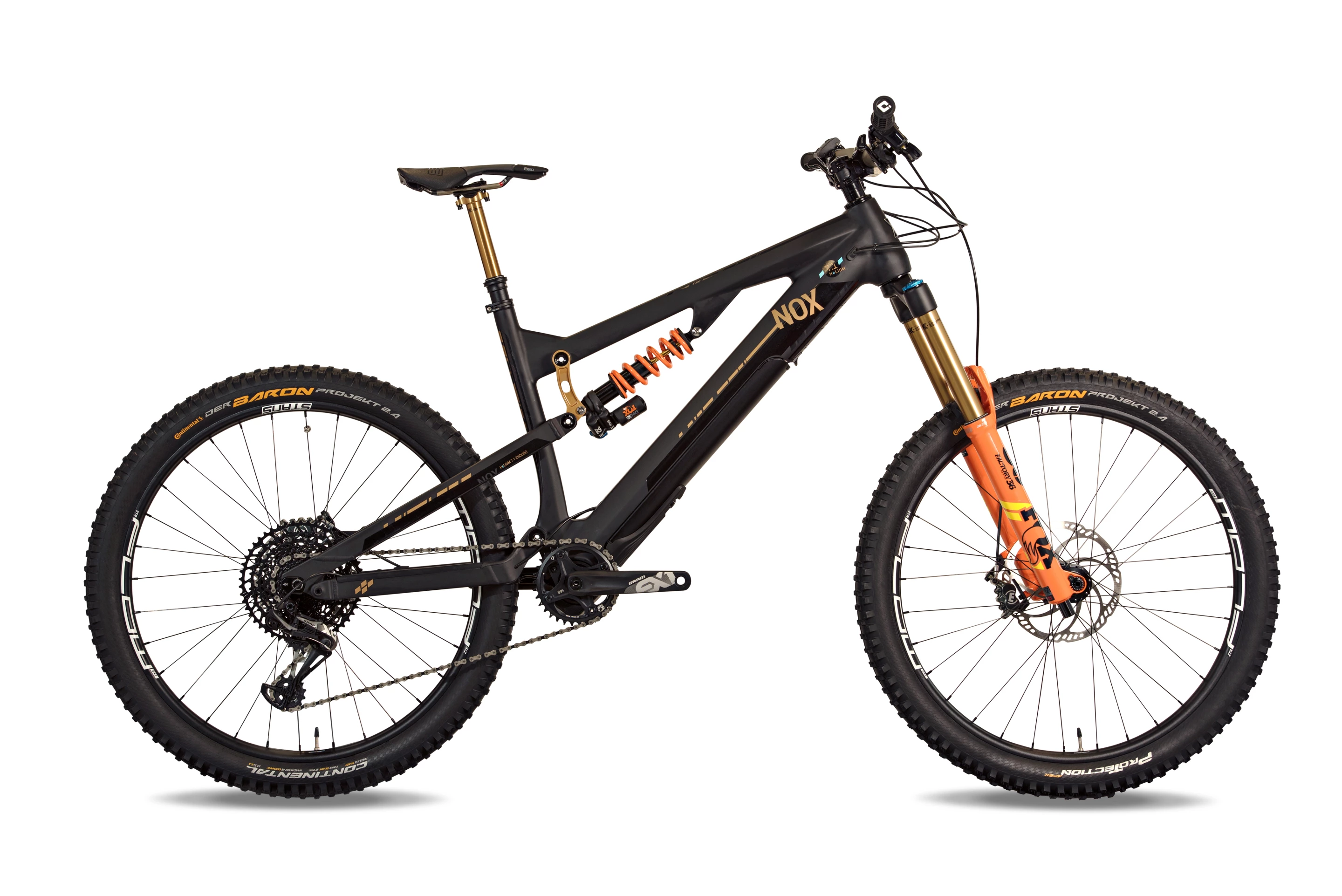 Helium 7.1 enduro models include larger-travel forks and coil shocks