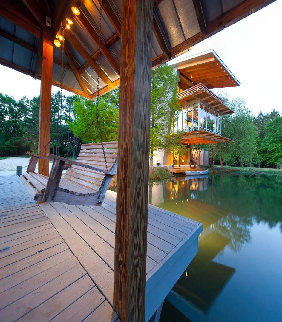 "The Pond House is a place where family and friends can come together," says Holly & Smith Architects