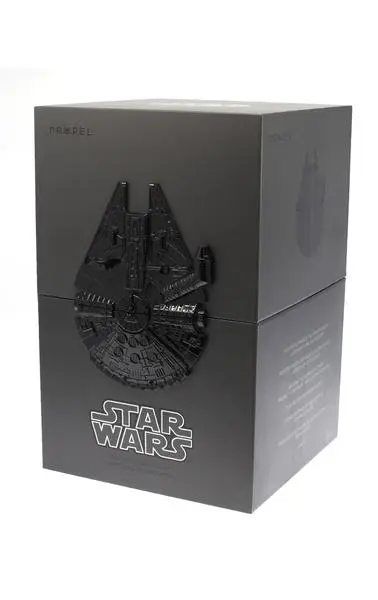 The box features an embossed Millennium Falcon on the front