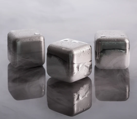 Booze Joulies, once frozen, are claimed to be "colder than ice"
