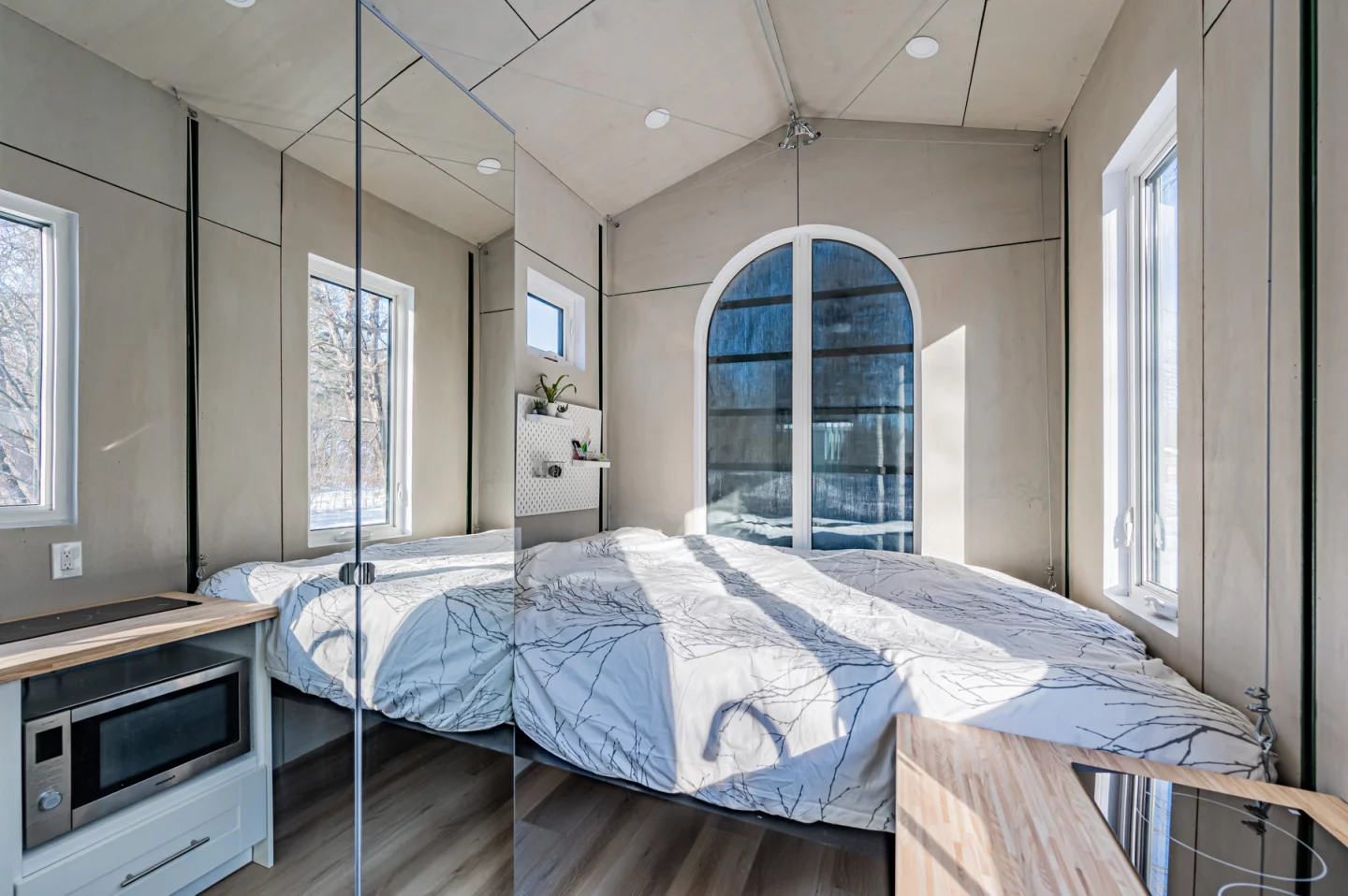 The Elevate's bed is powered by an electric motor and moves using a pulley system and rails