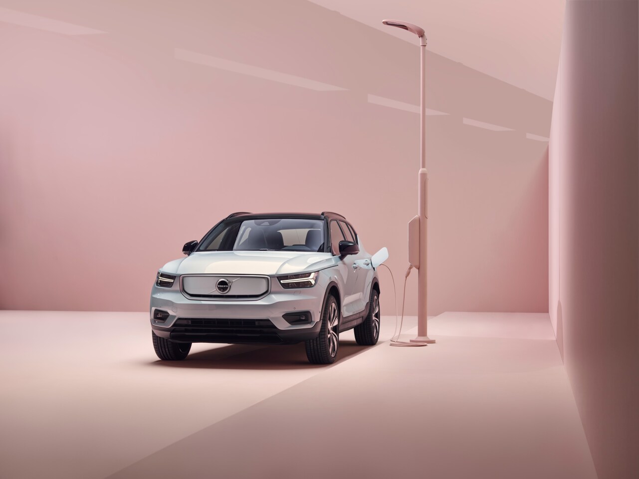 The XC40 can fast-charge to 80 percent in roughly 40 minutes