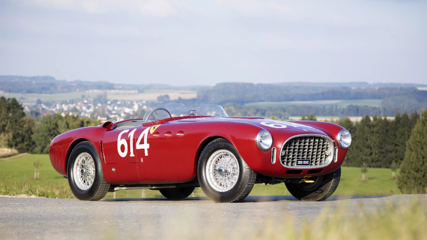 This 1952 Ferrari 340 America Spider Competizione was campaigned by the factory team in the 1952 Mille Miglia, 24 Hours of Le Mans, Targa Florio and many other important races, driven by Piero Taruffi, Maurice Trintignant, and Giovanni Bracco. Its provenance caused Bonhams to estimate between $7,500,000 and $9,000,000 but despite every indication it would perform as well on the block as it had in important races in period, the final price of $6,380,000 came in below expectation and indicates someone got themselves a bargain, as genuine Scuderia Ferrari race cars you can drive on the road are rare indeed