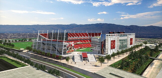 The Levi's Stadium seats 68,500 people