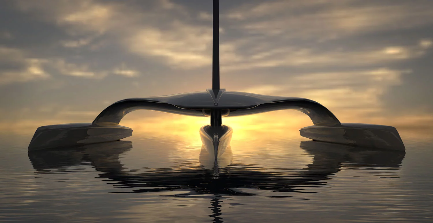 Plans call for the wind- and solar-powered MARS trimaran to sail itself from Plymouth, England to Plymouth, Massachusetts in 2020