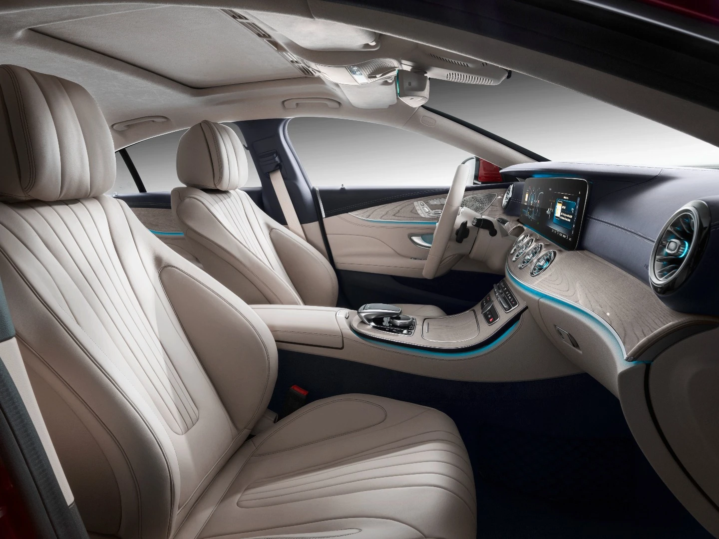 Mercedes-Benz is debuting a new “ENERGIZING Comfort” system that combines comfort-oriented systems in the CLS with one another to add what Mercedes calls “wellness” to the mix