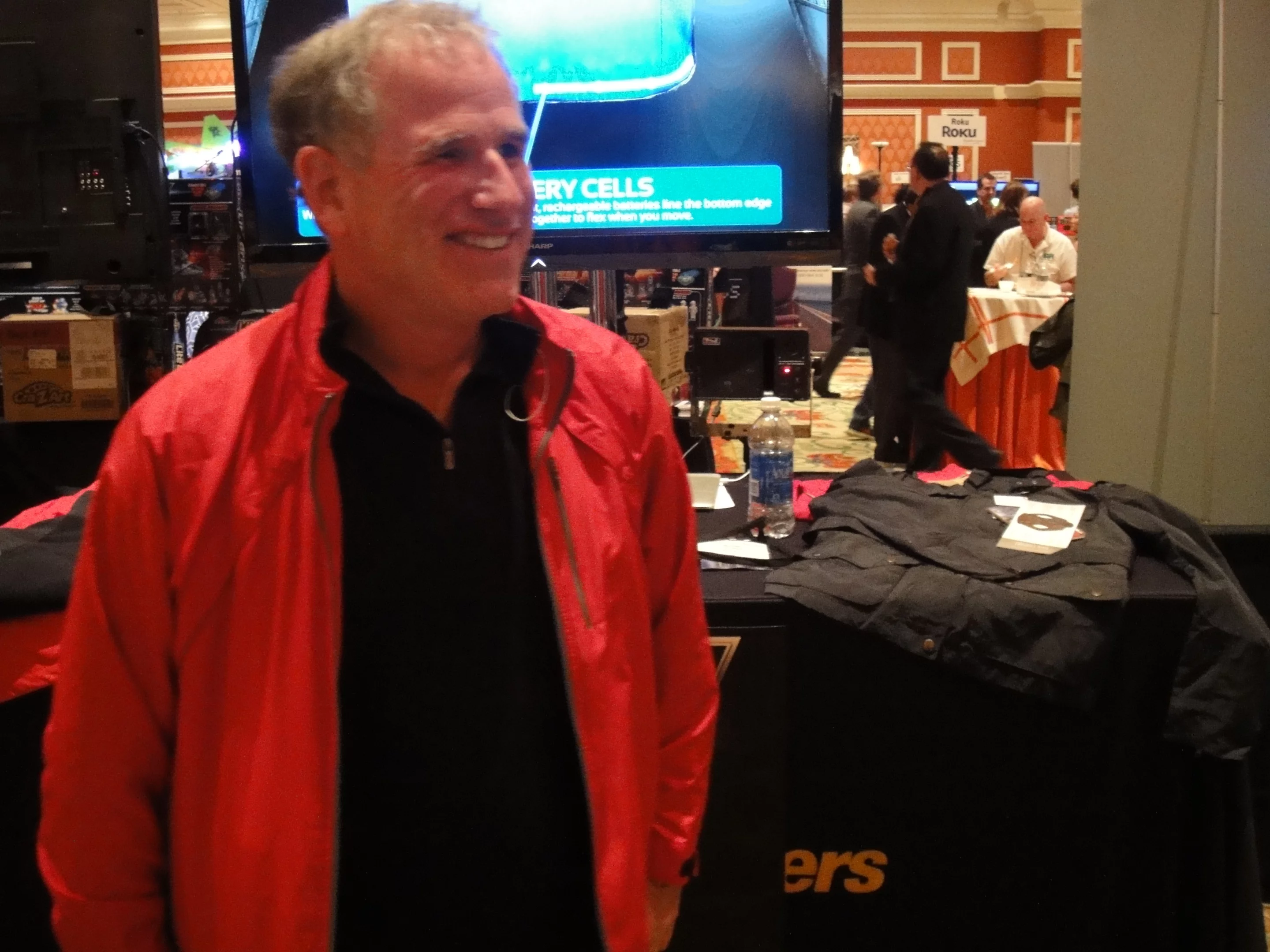 SCOTTeVEST CEO Scott Jordan was on hand at CES to show-off the new prototype jacket