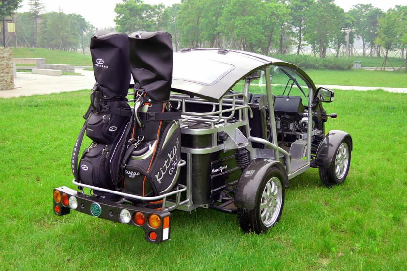 The Cruser Sport Golf Cart has a rear golf cargo area