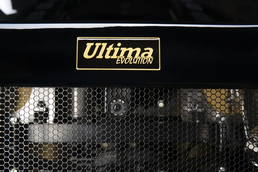 New rear Ultima Evolution badge, new rear-view camera and new hexagonal design rear grill for improved airflow and cooling