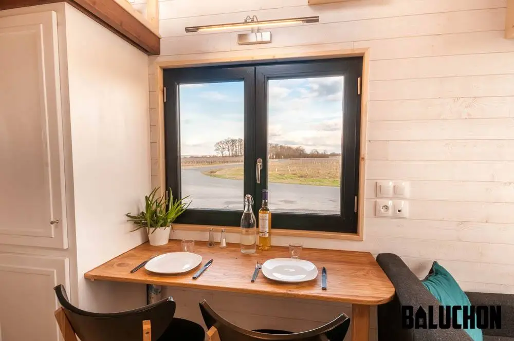 The Utopia's dining table seats two