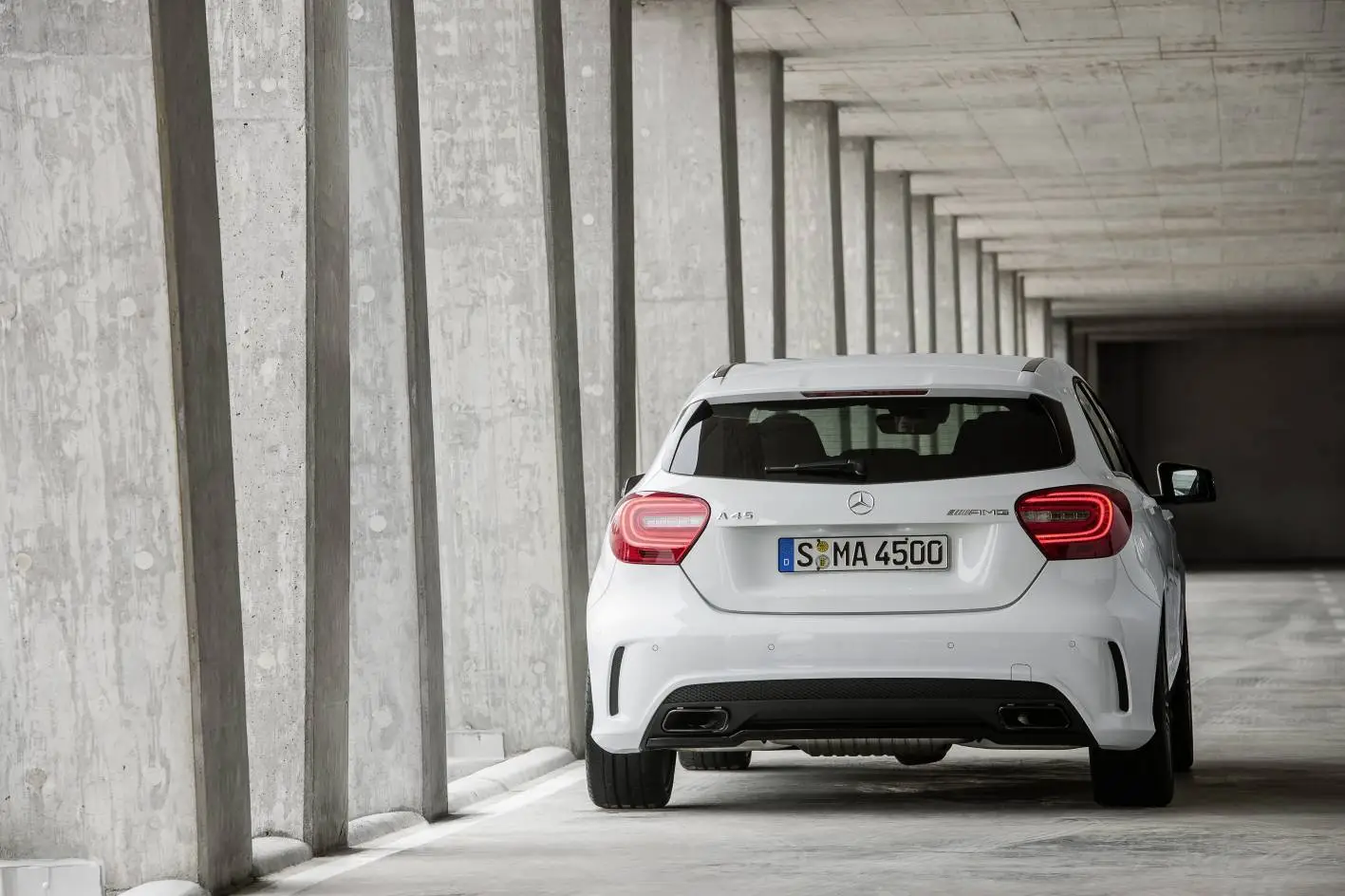 The A 45 AMG rear view