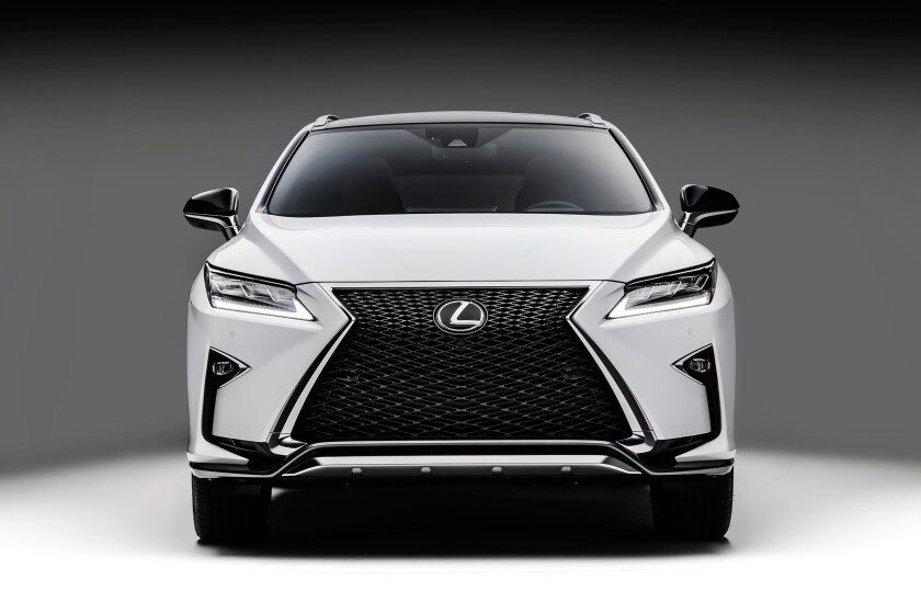 Lexus' corporate grille fits well onto its SUV