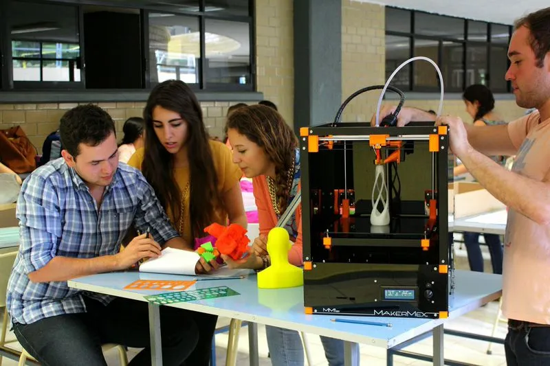 With a print area of 20 x 20 x 20 cm (7.9 x 7.9 x 7.9 in) printing, the MM1 itself measures 49 x 37.5 x 49 cm (20 x 15 x 20 in)