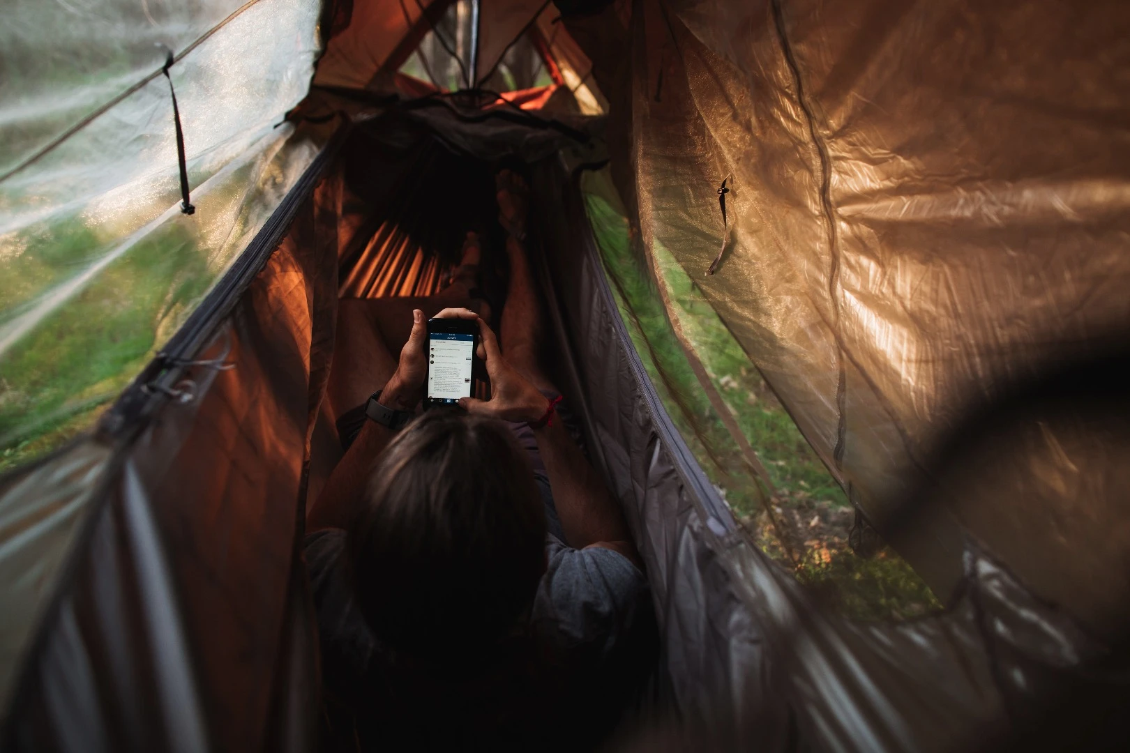Inside the Kammok Sunda, hammock-style