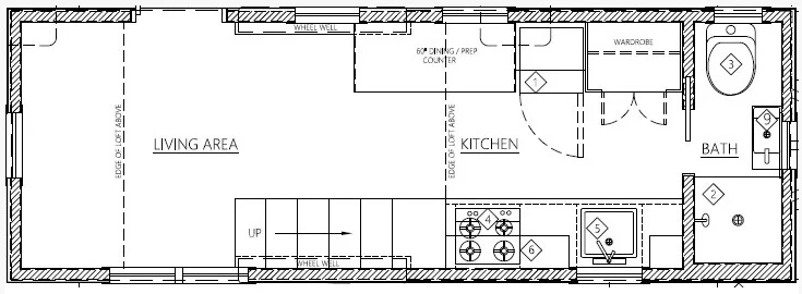 The “Hikari Box” home features a 184 sq ft (17sqm) open floorplan, a 79 sq ft (705 sqm) main sleeping loft and an additional 23 sq ft (2sqm) small loft