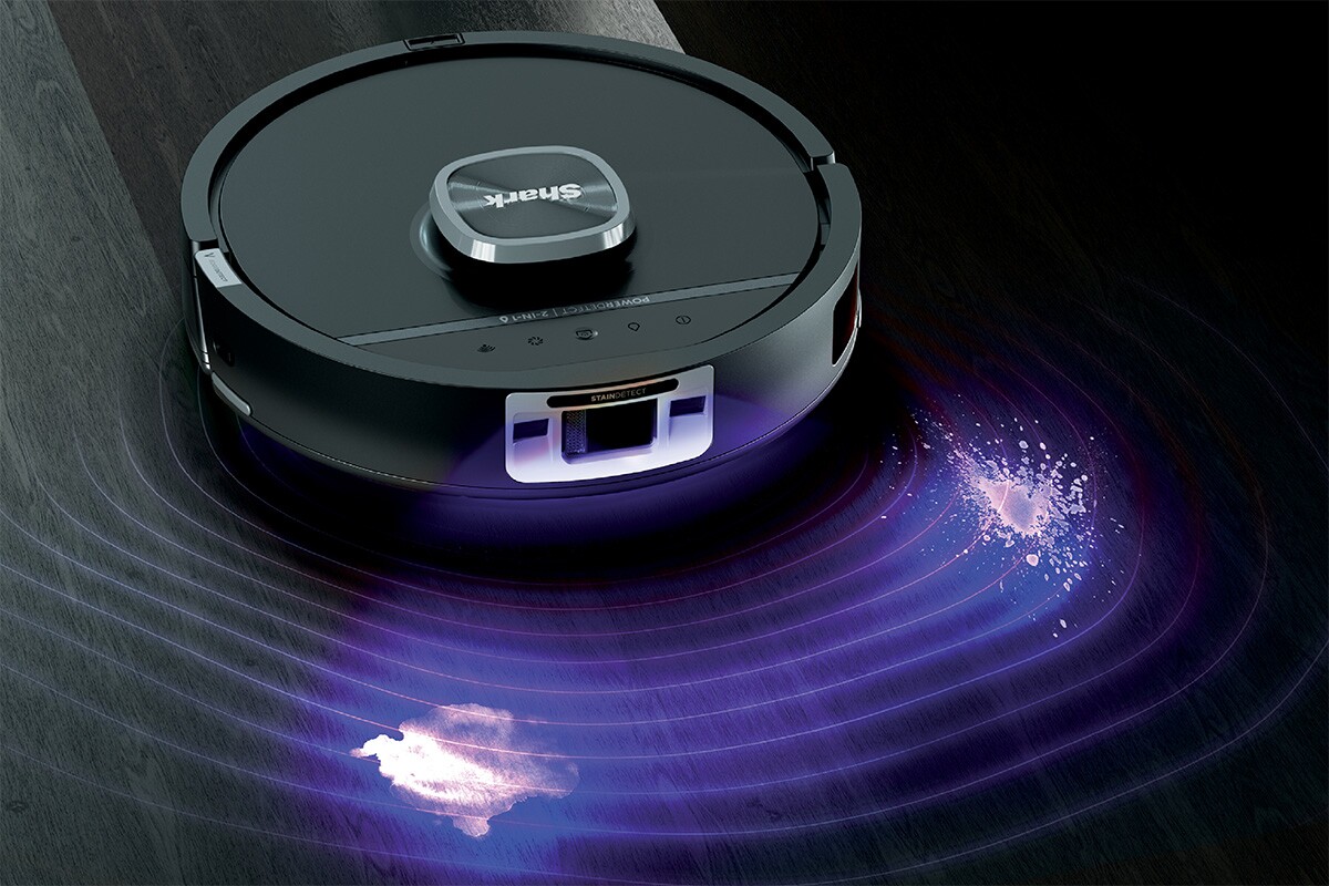 Mopping robovac locates stains around your home using UV rays