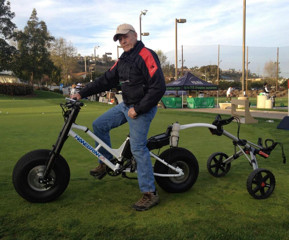 Dan Hanebrink about to take the Links BRINK golf model out on the course